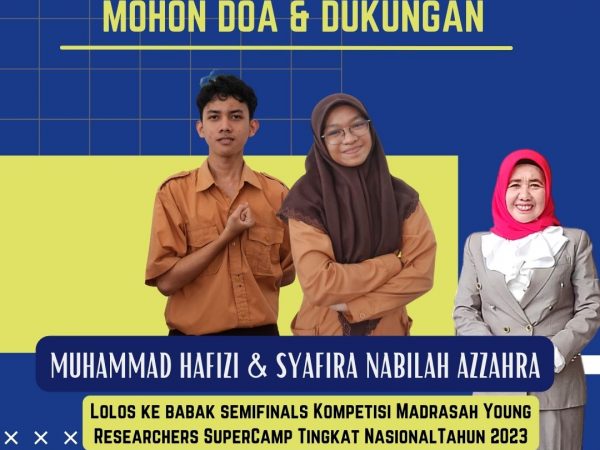 Tim KIR MAN 1 Banjarmasin Lolos ke Babak Semifinal Mewakili Kalimantan Selatan pada Kompetisi Madrasah Young Researchers SuperCamp Tahun 2023