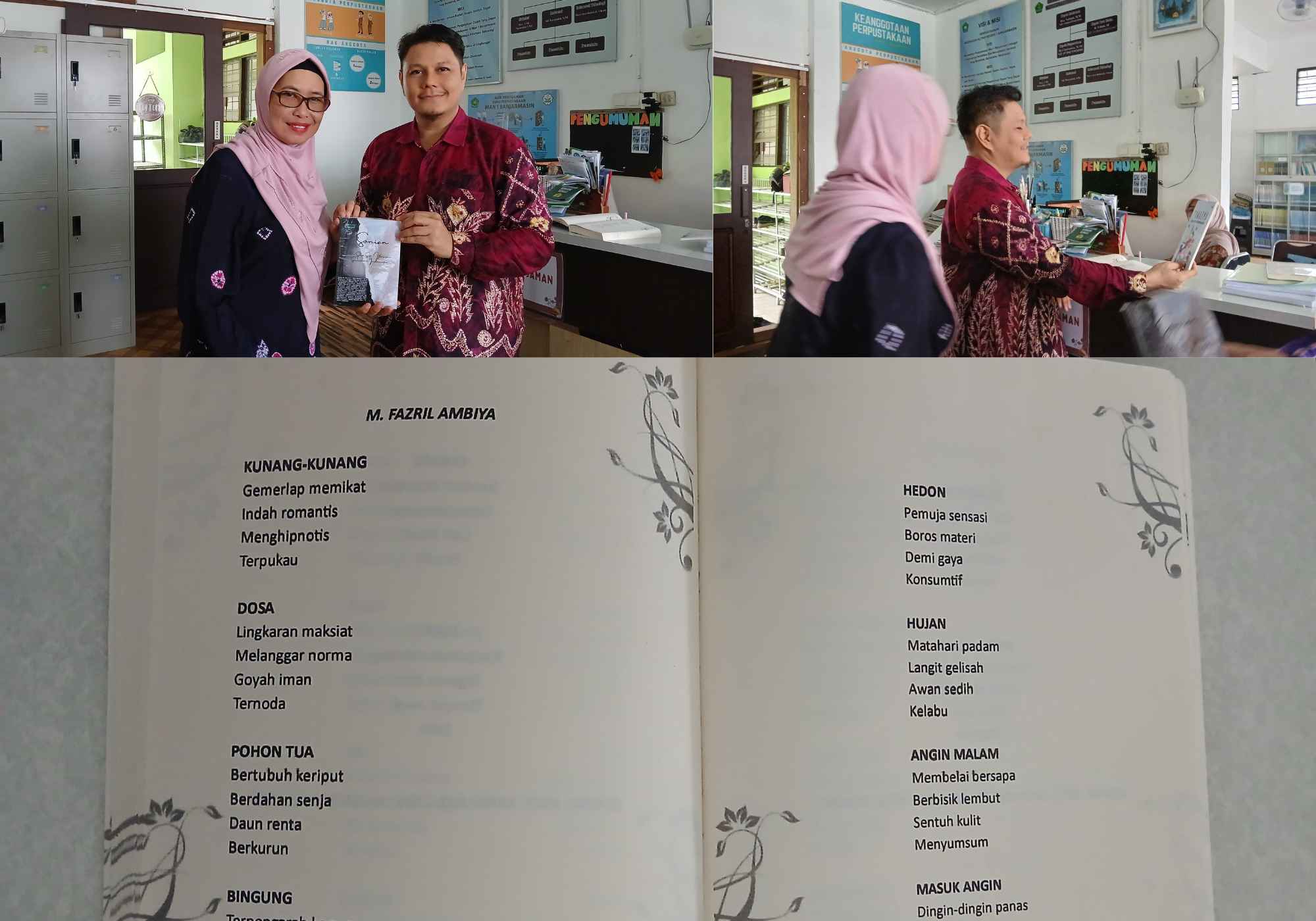 Guru MAN 1 Banjarmasin Sumbang Karya Sastra Nasional, Buku SONIAN Diterima Perpustakaan Madrasah