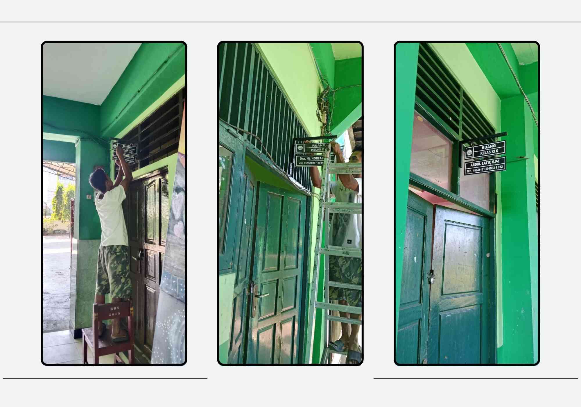 Label Nama Wali Kelas Dipasang, MAN 1 Kota Banjarmasin Perkuat Tata Kelas